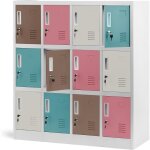 Jan nowak armoire vestiaire 4b3a casier metallique 12 compartiments revtement en poudre 120 cm x 110 ...