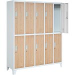 Jan nowak casier vestiaire armoire metallique 10 compartiments rev�tement en poudre 172 x 136 x 45 cm ...