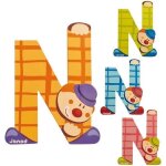 Janod lettre dcorative clown n en bois