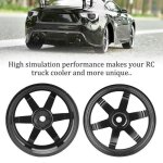 Jantes en alliage daluminium pour voiture rc - surenhap - 5 rayons - noir