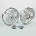 Jantes � b�tons grise 17x1. 6 pouces type bernardi pour mobylette peugeot 103 - giannelli - gris