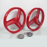 Jantes � b�tons rouge 17x1. 6 pouces type grimeca pour mobylette peugeot 103 - giannelli