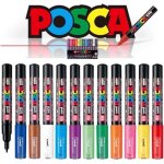 Japan import uni posca 1m 12 marqueur peinture pointe conique extra fin � base deau tout support peinture ...