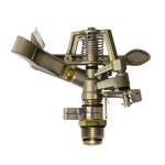 Asperseur rotatif en m�tal bross� - port�e 10 - 11 m - r�glage 30� � 360� - arrosage jusqu� 500 m� - ...
