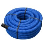 Gaine annel�e en poly�thyl�ne - � 40 mm - 25 m�tres - bleu - r�sistant � labrasion - facile � installer ...