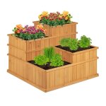 Relaxdays jardin potager différentes hauteurs 4 bacs balcon terrasse caisse en bois hxlxp : 61x81x81 ... Relaxdays jardin potager différentes hauteurs 4 bacs balcon terrasse caisse en bois hxlxp : 61x81x81 ...