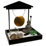 Jardin zen bouddha tori 16cm noir - paris prix - objets dcoratifs - mtal - intrieur