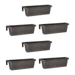 Jardini�res de balcon - rondine - set de 6 - 60 cm - crochets r�glables - r�servoir deau