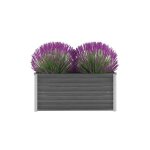 Jardinire - no name - 100 x 40 x 45 cm - acier galvanis - gris - rectangulaire