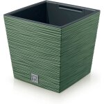 Jardini�re - prosperplast - furu square low - 75l - vert - plastique - carr�