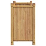 Jardini�re - salalis - 50x30x50 cm - bambou - design sur�lev� - r�sistant aux intemp�ries