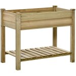 Outsunny - jardini�re sur pieds - bois de sapin - 91x51x76cm - vert