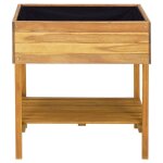 Jardinière surélevée - vingvo - 785x585x785 cm - bois dacacia massif - finition à lhuile - avec étagère ... Jardinière surélevée - vingvo - 785x585x785 cm - bois dacacia massif - finition à lhuile - avec étagère ...