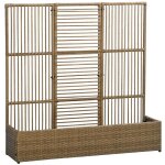 Outsunny - �tag�re � plantes en r�sine tress�e - acier - 103x103x29cm - sable