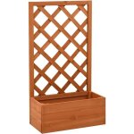 Jardinire  treillis de jardin bac  fleurs jardinire en bois orange 50x25x90cm[h898]