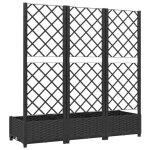 Jardinière avec treillis - vidaxl - noir - 120x40x1215 cm - plastique - résistant aux intempéries Jardinière avec treillis - vidaxl - noir - 120x40x1215 cm - plastique - résistant aux intempéries