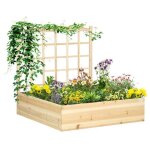 Outsunny - jardinière - bois de sapin - 95x95x110cm - bois naturel Outsunny - jardinière - bois de sapin - 95x95x110cm - bois naturel