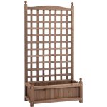 Outsunny - jardinire - bois - 64x28x120cm - marron