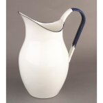 Jarre en acier �maill� - ibili - blanc - 19 x 13 x 26 cm - 25 litres - vintage