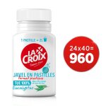 Javel en pastilles - la croix - 5 en 1 d�sinfectant fra�cheur menthol�e - bo�te de 40 pastilles - lot ...