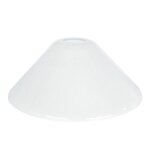 Jaya - abat - jour conique verre conique blanc 1 ampoule e27 style: modern d255xh115cm