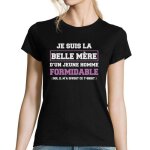 Je suis la belle mère dun jeune homme formidable t - shirt famille humour pour idée cadeau o xs Je suis la belle mère dun jeune homme formidable t - shirt famille humour pour idée cadeau o xs