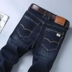 Jeans baggy droit - funmoon - hommes - lasticit micro - casual - printemps / automne