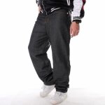 Jeans baggy hip hop pour homme pantalon streetwear ample droit et large 30 - 46