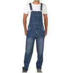 Jeans bretelles hommes baggy - funmoon - bleu clair - bleu - multi - poches Jeans bretelles hommes baggy - funmoon - bleu clair - bleu - multi - poches