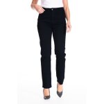 Rica lewis jean femme droit taille haute 5 poches denim stretch noir