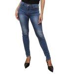 Jeans slim et push - up dlav  taille basse. modle  5 poches  lavant et  larrire. dot dune fermeture ...