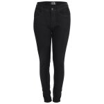 Jeans denim confort stretch femme - a2z - skinny - noir - taille lastique