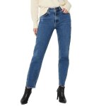 Jeans droit bleu femme jdy kaja - jdy - coupe droite - taille haute - 5 poches Jeans droit bleu femme jdy kaja - jdy - coupe droite - taille haute - 5 poches