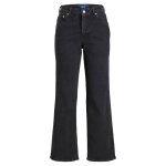 Jean droit - jack & jones - jxnice ankle c8071 - noir - taille mi - haute - femme