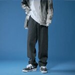 Jean droit jeune homme pantalon ample streetwear jean large dcontract femme pantalon hip hop bagy noir ...