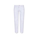 Jeans dsquared - blanc - coupe droite - mod�le trou� - ourlet d�fait