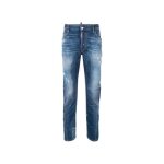 Jeans dsquared - homme - slim - bleu dchir - logo patch