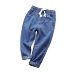 Jeans enfant garon taille lastique - zewow - bleu marine