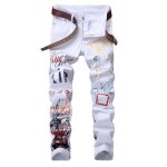 Jeans fashion homme imprimé slim fit stretch effet graffiti et abrasion jean fashion 5 poches tendance ... Jeans fashion homme imprimé slim fit stretch effet graffiti et abrasion jean fashion 5 poches tendance ...