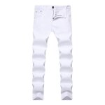 Jean fashion homme - zewow - regular fit - blanc - 90% coton