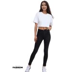 Jean femme - slim - taille haute - couleur noir - effet push up