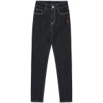 Jeans femmes - funmoon - taille haute - slim - lastique - noir