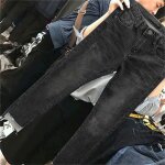 Jeans femmes - funmoon - taille haute - stretch - noir - grande taille