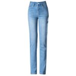 Jean femme - insfity - slim - 5 poches stretch coton dlav - taille haute