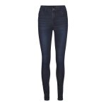 Jean femme noisy may nmcallie hw vi241db - dark blue denim - taille haute - skinny