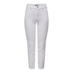 Jeans femme - only - emily - droit - taille haute - denim stretch blanc
