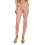 Jean femme - i dodo - slim fit - taille haute - coton / lycra - couleur rose saumon