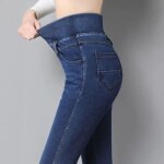 Jeans femme taille haute ecelen - slim stretch - tummy tight