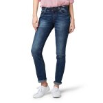 Jean femme - tom tailor - alexa - coupe droite - denim extensible - mid stone wash