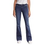 Jean flare salsa jeans wonder push up en denim fonc� - femme - bleu